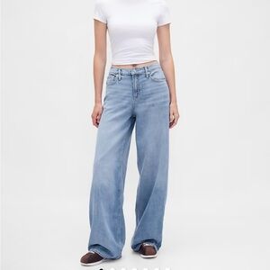 Gap Jeans Baggy Jeans Women’s 12 31L blue Denim Super Wide Leg high waist NEW